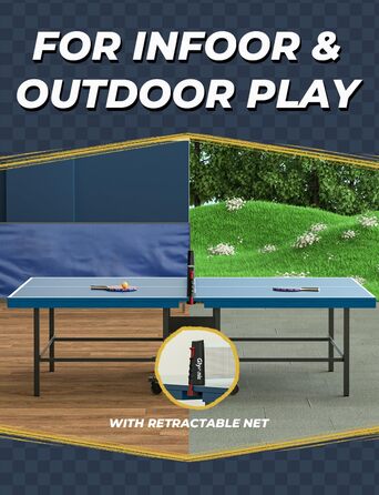 Набір для пінг-понгу Glymnis: портативний, з мережею, ракетками та м'ячами (3 зірки)