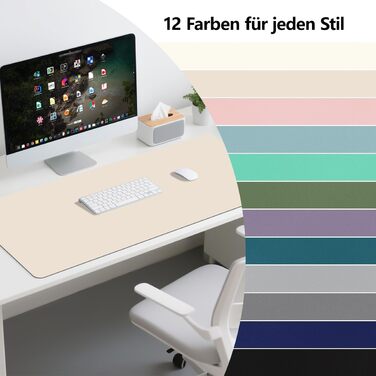 Підкладка на стіл Zindoo XL 100x40 см Бежева - захист від подряпин, килимок для миші, водостійка, довговічна