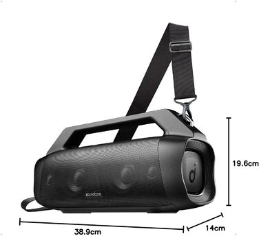 Anker Soundcore Motion Boom Plus: Портативна Bluetooth колонка 80 Вт, IP67, 20 годин, з налаштуваннями еквалайзера (Відновлено)