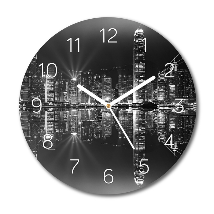 Настінний скляний годинник 