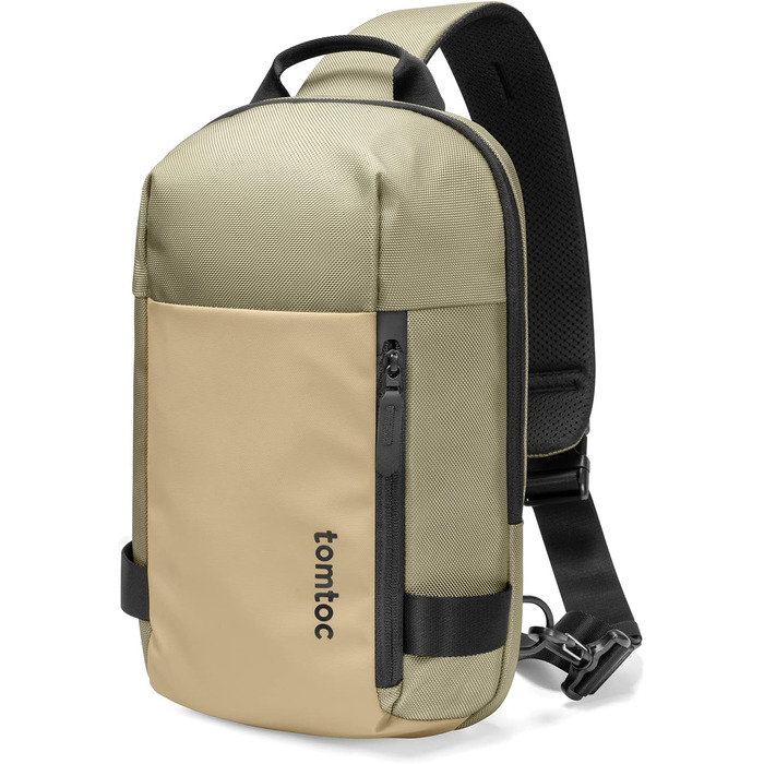 tomtoc Сумка через плече для чоловіків, Sling Bag, 13-14 дюймів, MacBook Air/Pro, водонепроникна, Khaki/Зелений