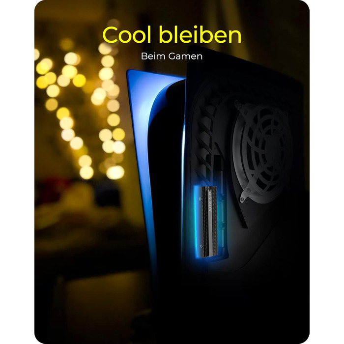 Охолоджувач для M.2 SSD ICY BOX, 10 мм, з алюмінію, 3x термопад, чорний (2280, без вентилятора)