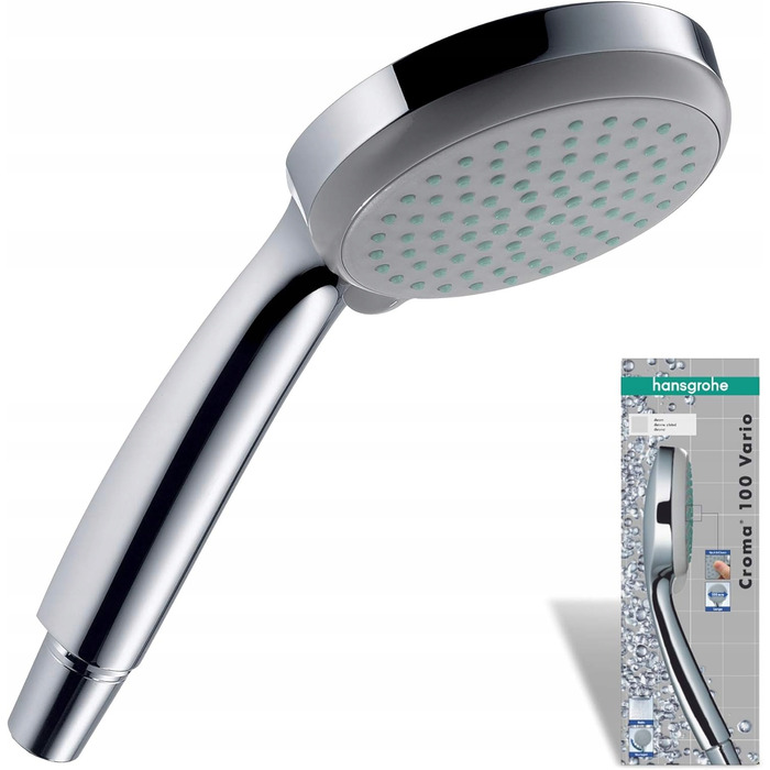 Душова лійка Hansgrohe Croma 100 Vario, 4 функції, хром