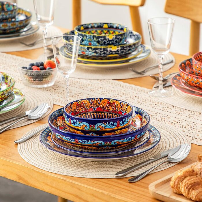 Набір тарілок Vancasso 6 шт. для мюслі, супу, салату, рамену, десерту, пасти, корнфлейкс (6x 840 мл)