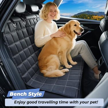 Накидка для собак у машину KYG, 135x147 см, чорна, водонепроникна, захист від подряпин, 4-в-1