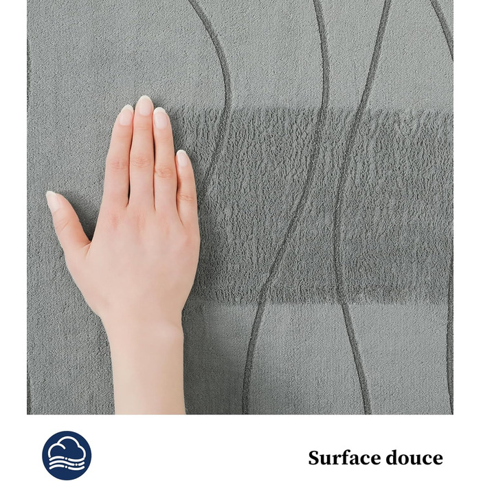 Килимок для ванної кімнати chakme з ефектом пам'яті, антиковзаючий та вбираючий м'який килим у ванну, що переється (60x150 см, сірий)