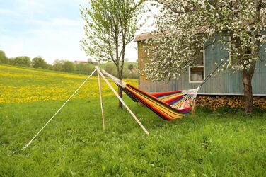 AMAZONAS Wood – Flexible hammock stand made of ash wood, 100 kg load capacity, ideal for a tree or suspension point