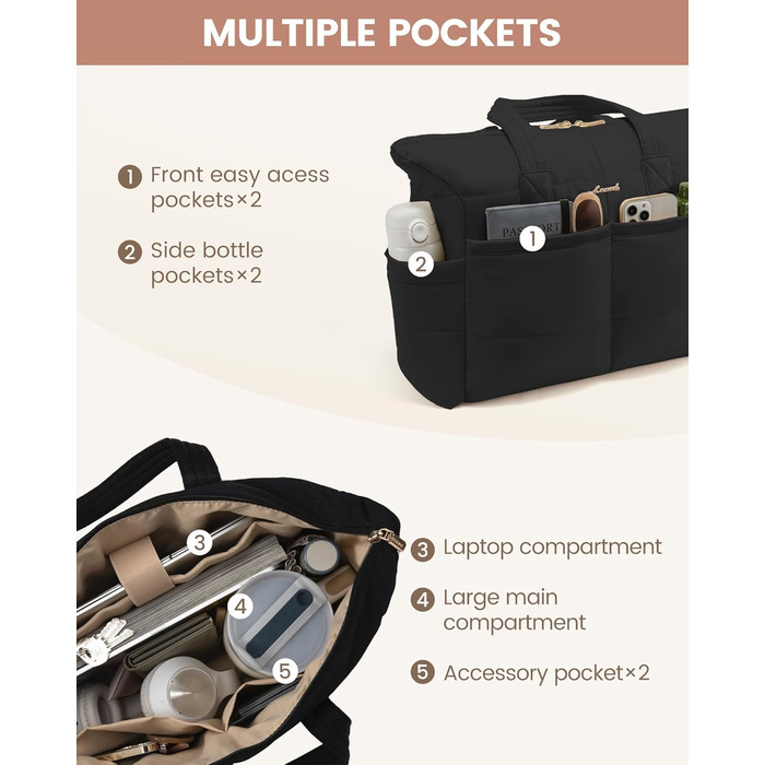 Сумка для ноутбука LOVEVOOK, чорна, 15.6 дюймів (для жінок)