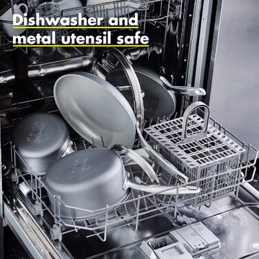 Набір сковорідок GreenPan Chatham: антипригарне покриття, кераміка, 25.4 см та 30.5 см, без PFAS, для плити та духовки, сірий