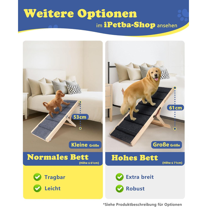 Сходинки для собак на ліжко та диван – м'які, антиковзні, складані, регульовані, портативні, до 16 кг, сірі