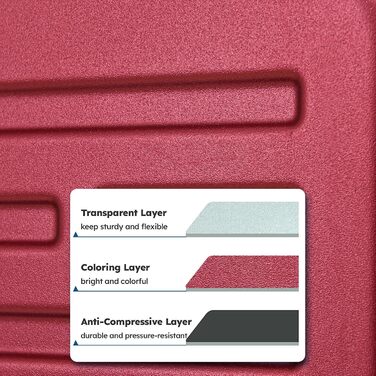 Набір валіз TydeCkare 20/28' (55/66/76 см): 3 валізи, ABS+PC, з TSA замком, оранжевий (виноградний)