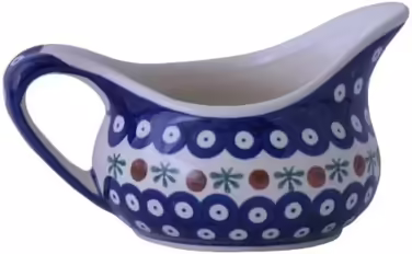 Original Bunzlauer Ceramics Sauce Boat, 0.45 Liter, with Decor 41