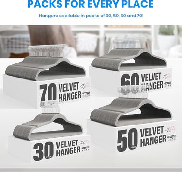 Плечики для одягу YSSOA, 50 шт., з антиковзаючою поверхнею, обертовий гачок 360°, стандартні, білі