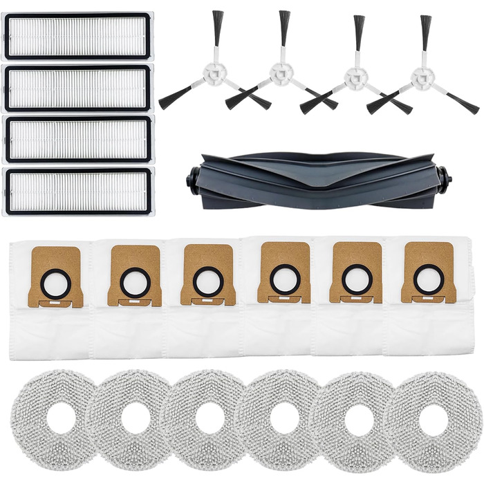 Набір аксесуарів Geoviizon для Dreame L10 Ultra/L10s Ultra: щітка, фільтри HEPA, мішки для пилу, щітки-бічні, моп-подушки (21 шт.)