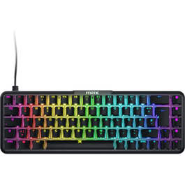 Механічна ігрова клавіатура Fnatic STREAK65 з RGB-підсвічуванням та швидкими срібними перемикачами (65% layout, DE/QWERTZ)