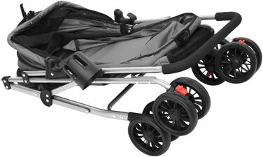 Візок для собак VidaXL, складаний, 76x50x100 см, сірий, Oxford-тканина