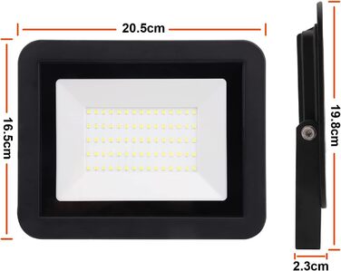 DA LIGHT 50W LED Floodlight Outdoor & Indoor, 6000K Cool White 4500lm Super Bright Outdoor Light, LED Floodlight Outdoor Spotlight Floodlight IP65, 230V LED Spotlight for Garden, Garage, Sports Field (4 pieces)
