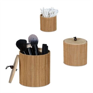 Relaxdays 3-Piece Storage Box Set with Lid