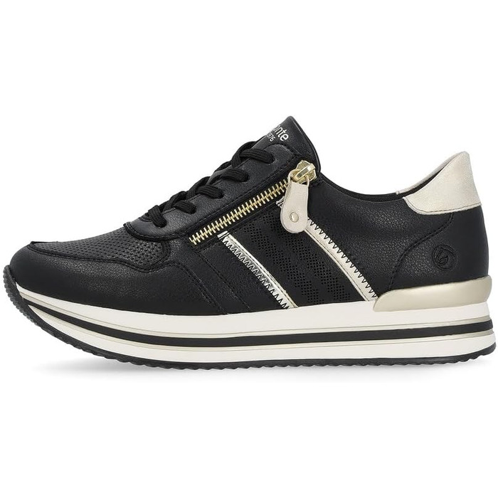 Жіночі кросівки Remonte D1318 – чорні, напівчеревики, знімні устілки (41 EU)