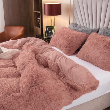 Комплект постільної білизни EMME з м'якого біру, 135x200 см + 80x80 см, білий/рожевий