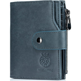 MsiDtsoy Leather Wallet for Men, with RFID Protection, Genuine Leather Wallet for Men, Wallet, Cardholder, Leather Wallet in Portrait Format, Vintage Genuine Leather Wallet with Gift Box