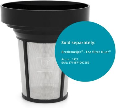 Bredemeijer small, round, double-walled teapot 0.5 Liter (Black, 1.4 L)
