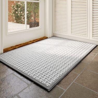 Килимок для дому, антиковзаюча підлога, килимок для вхідних дверей, 41x61 см, сірий