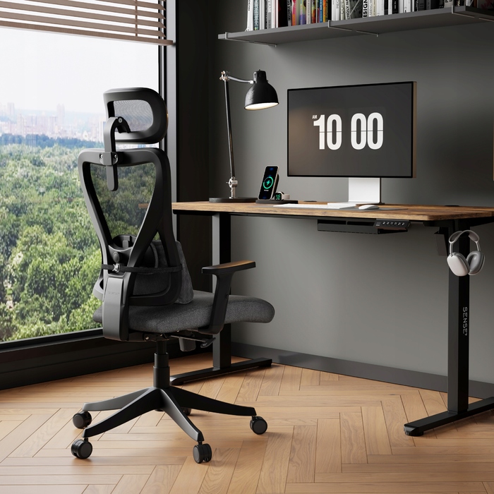 Офісне обертове крісло Sense7 Tone, оббивка з тканини, регульована висота
