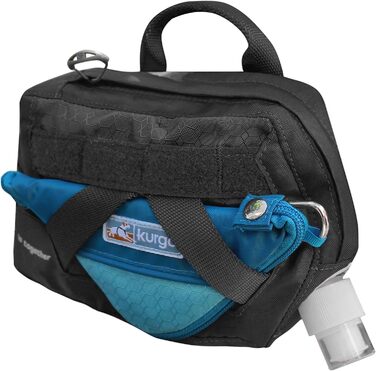 Фляга для собак Kurgo RSG, блакитна, знімний чохол, сумісна з MOLLE, кріплення для службового спорядження, універсальний розмір