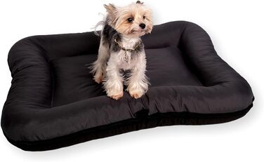 Ліжко для собак середніх порід 4L Textil KLEO, 90x70 см, водонепроникне, знімний чохол, темно-зелене