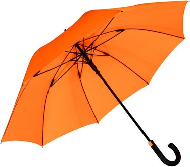 iX-brella Fiberglass Automatic Umbrella with Wetprint Color Change - Raindrops (Neon Orange)