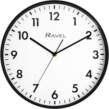 Настінний годинник Ravel RWC.40.11 для офісу та кухні, аналоговий, кварцовий механізм, 30 см, шавлієво-зелений з чорним