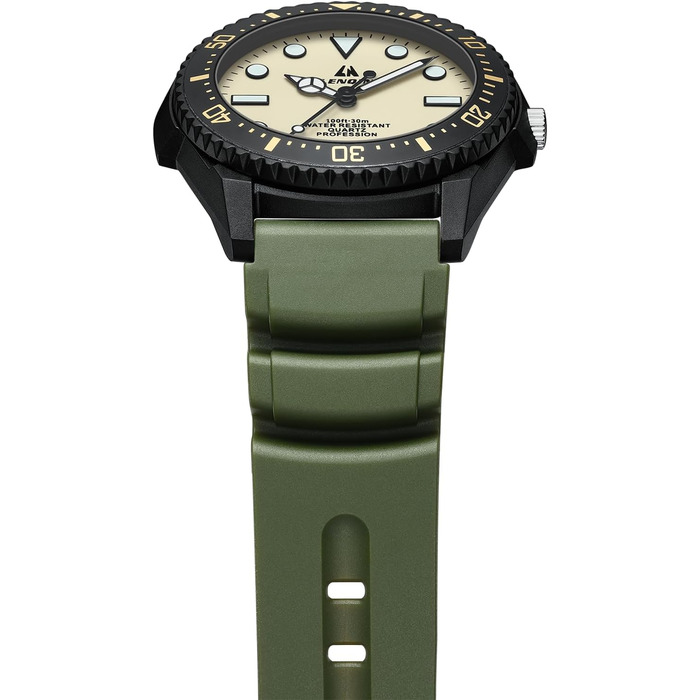 Годинник чоловічий LENQIN з нержавіючої сталі, водонепроникні аналогові кварцові годинники з датою, світяться, модні повсякденні годинники для чоловіків (06-зелений, чорний, жовтий)