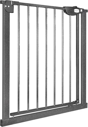 Захист для дверей від UISEBRT: сітка для дітей без свердління, 75-85 см, автоматичне закриття, металева сітка, чорний колір