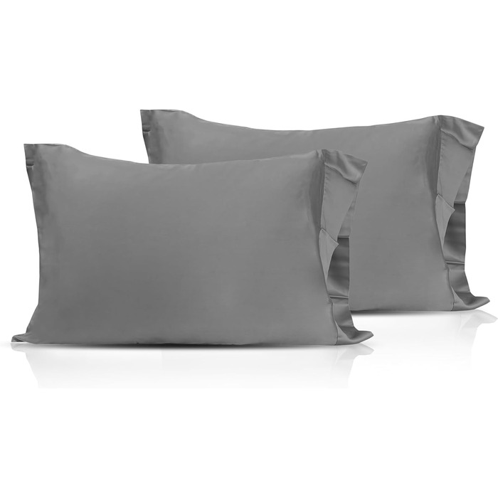 Наволочка Pillowtex з охолоджуючим ефектом, з бамбукової віскози з іонами міді, розмір 50,8x76,2 см, м'яка та дихаюча, сіра