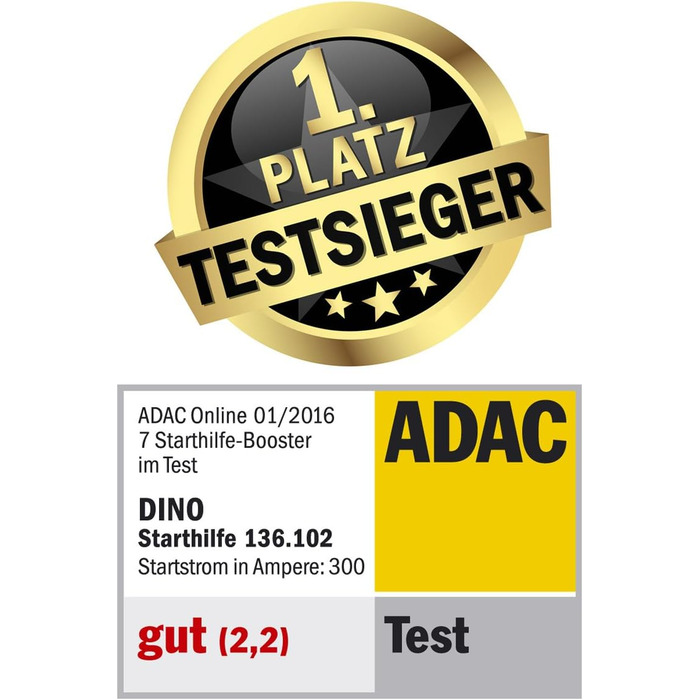 Портативний пусковий пристрій Dino KRAFTPAKET 12V-600A: для авто, мотоциклів та човнів. Підтримка різних типів акумуляторів (свинцево-кислотні, GEL, EFB, AGM). Ємність 66.6Wh, 18000mAh.