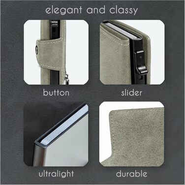 Чоловічий гаманець Slimfin® Maxi з відділом для монет - картхолдер - RFID захистом, пісочно-зелений