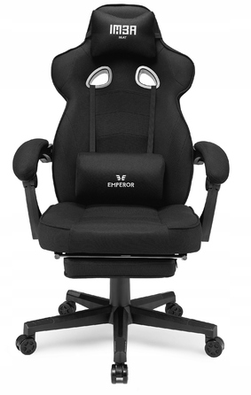 Ігрове крісло IMBA seat Emperor, тканина, чорне
