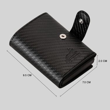 Чохол-органайзер для карток Volmer® POP-UP з відділенням для монет з натуральної шкіри | RFID захист | для чоловіків та жінок | Hunter Green (Зелений) (Zip Carbon)