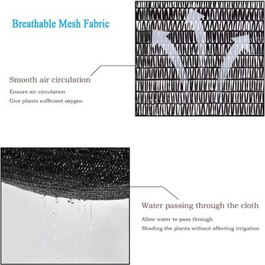 Vocray Shade Net 2X4.5 M, Shade Net with Eyelets, Lightweight and Durable Shading Net, 90% UV Resistant Sun Sail for Garden, Balcony, Terrace, Pergola, Greenhouse and Outdoor Area