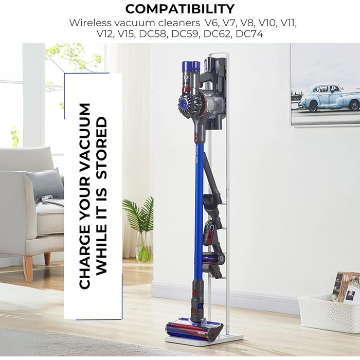 Підставка для пилососів Dyson: V15, V12, V11, V10, V8, V7, V6, DC58, DC59, DC62, DC74. Органайзер та рамка для зберігання. Модель S9313