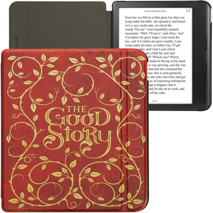 Чохол-книжка kwmobile для Kobo Libra Colour/Tolino Vision Color - жовто-оранжево-червоний