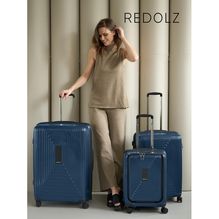 REDOLZ Trolley L+ (77 см) розширюваний | 52 x 34 x 77 см | 123-140 літрів | 4,4 кг | Dark Blue Metallic
