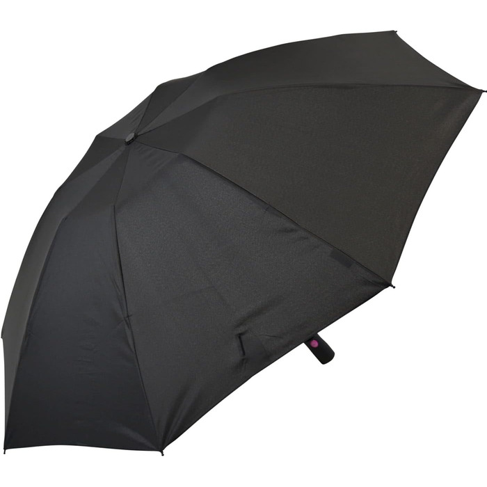Штормовий парасолька з повною фібергласовою конструкцією, великий (106 см) - з кольоровими спицями (чорний-рожевий)