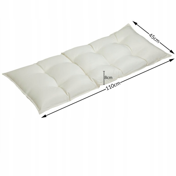 Подушка Wideshop 110 x 45 x 8 см, біла
