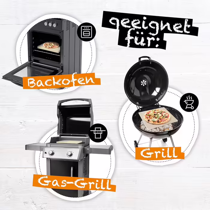 PIMOTTI Pizza Stone 2.5cm Pizza Stone for Oven, Baking Stone made of Schamotte, Rectangular Pizza Stone for Oven, Pizza Stone Plate for Oven, Pizza Stone Grill, Pizza Stone Gas Grill