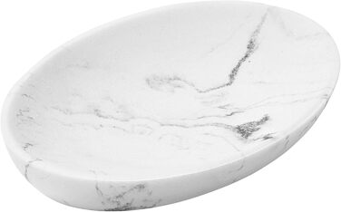 Підставка для мила Shinowa: неслизька коробочка для мила з харчового гіпсу, білий камінь. Організатор для ванної кімнати, туалету, кухні.