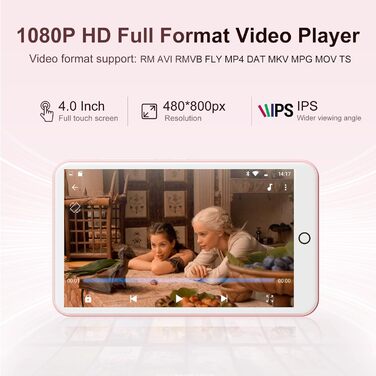 MP3 плеєр Oilsky 80GB з Bluetooth, WiFi, Android 9.0, 4