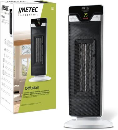 Електричний обігрівач Imetec Eco Ceramic Diffusion: керамічний нагрівач з 6 режимами та таймером