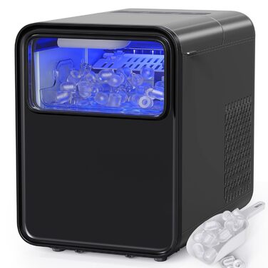 Машина для приготування льоду QEXREED, 12 кг/24 год, чорна